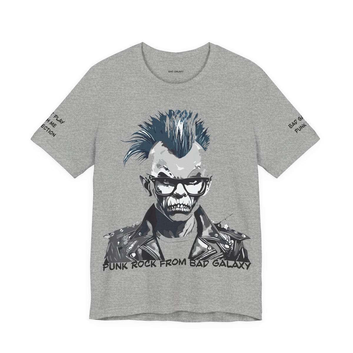 Punk Rock Graphic Unisex Cotton Bella+Canvas Tee with Art Design b32