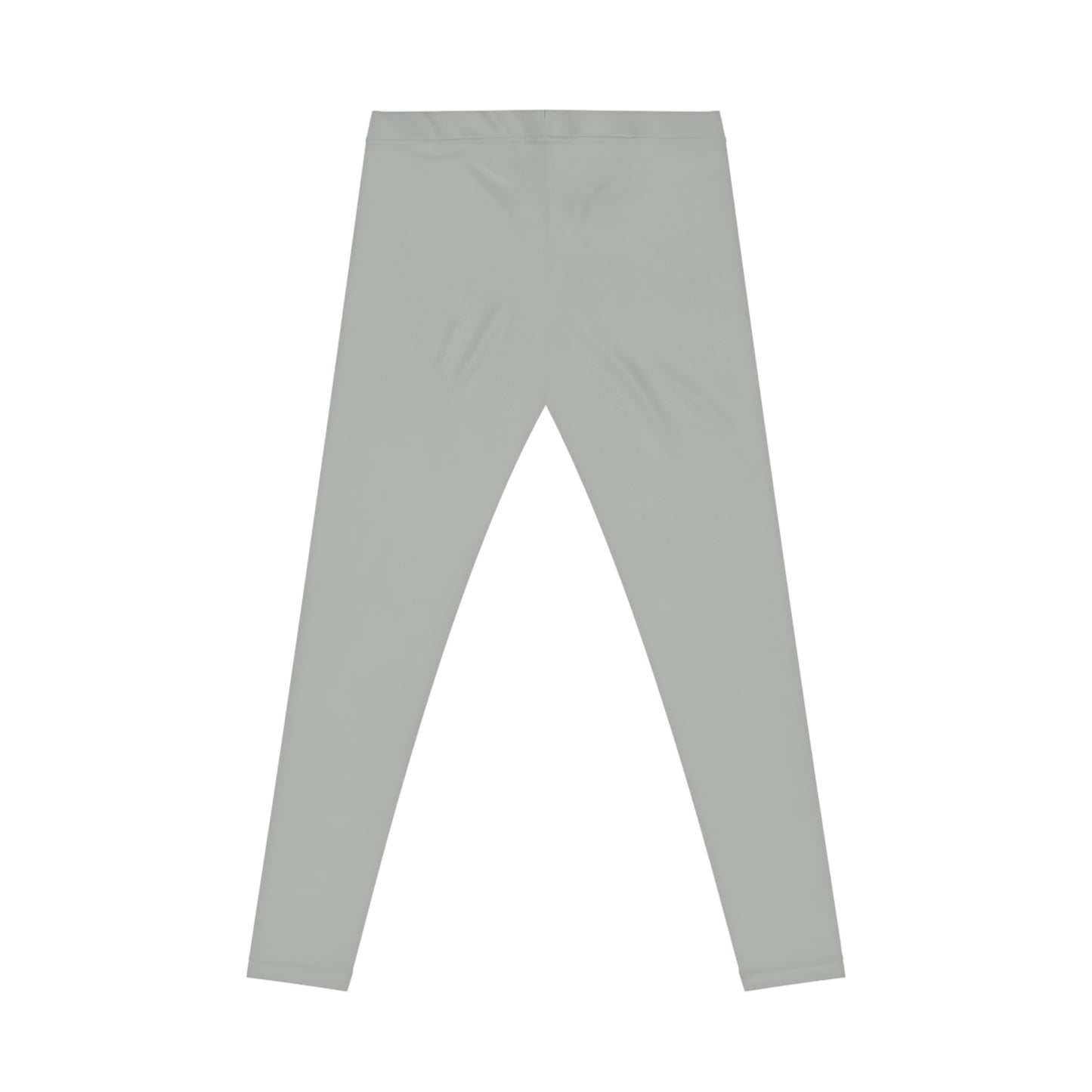 Whisper Grey Color Women's Poly-Span Casual Leggings Print Everyday Activewear Pants
