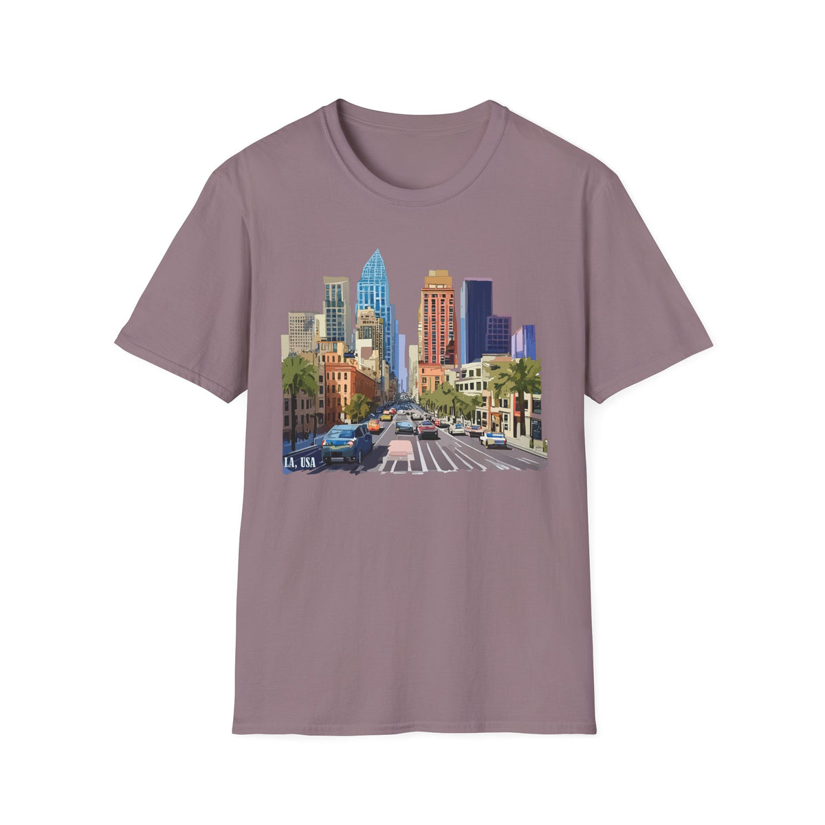 Los Angeles City Skyline T-Shirt | Urban Downtown Street Scene