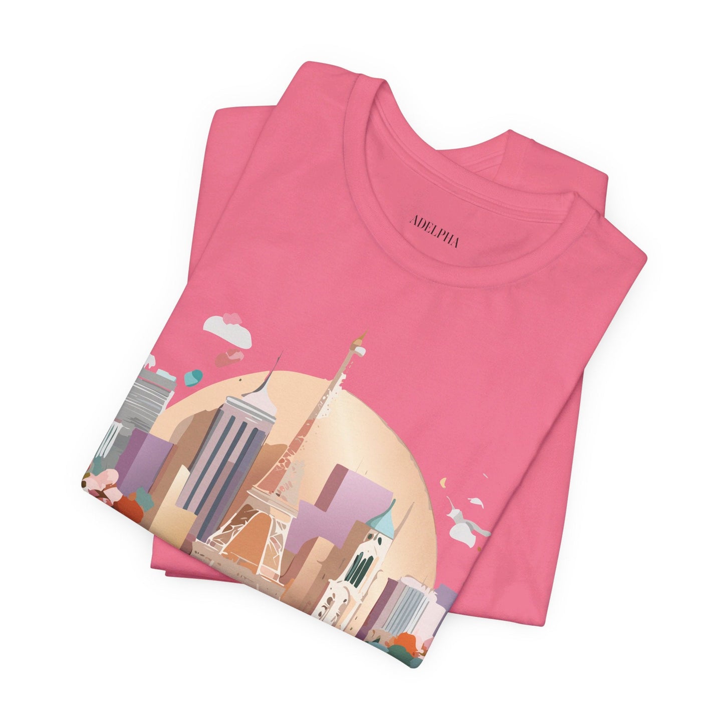 Tourist Shirt With Paris Graphic Tee Unisex Jersey Short Sleeve Art Design Adelpha Vintage Inspired
