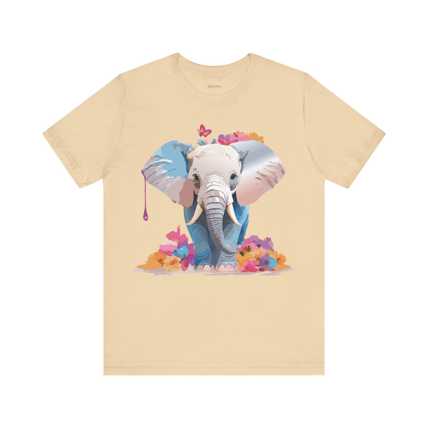 Elephant Graphic Tee From Adelpha Unisex Vintage Inspired Art Design Tee Shirt For Everyday Wear