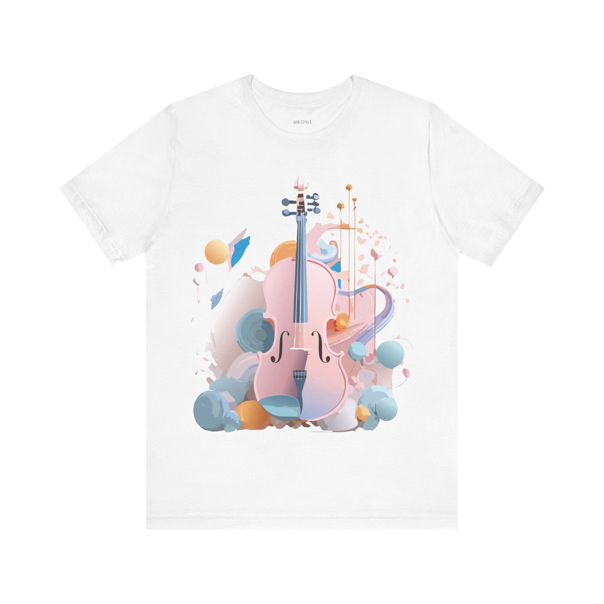 Music Graphic Unisex Cotton Bella+Canvas Tee with Art Design m127