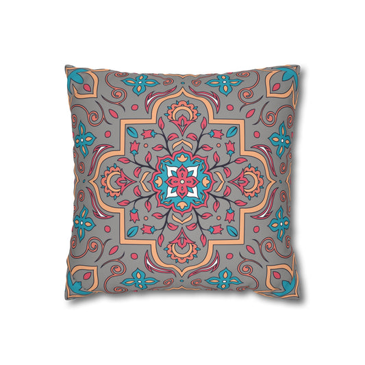 Funda de almohada de gamuza sintética con adorno