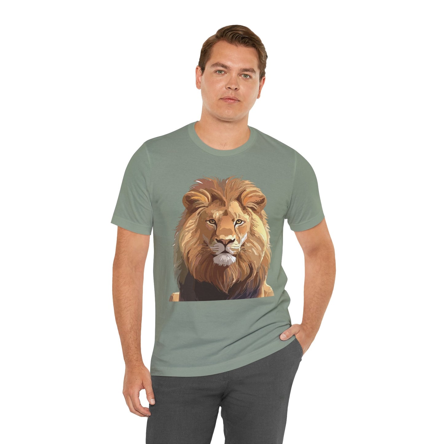 Unisex Animal Art Tee Shirt With Wild Animals Design Gildan 64000 Softstyle Cotton