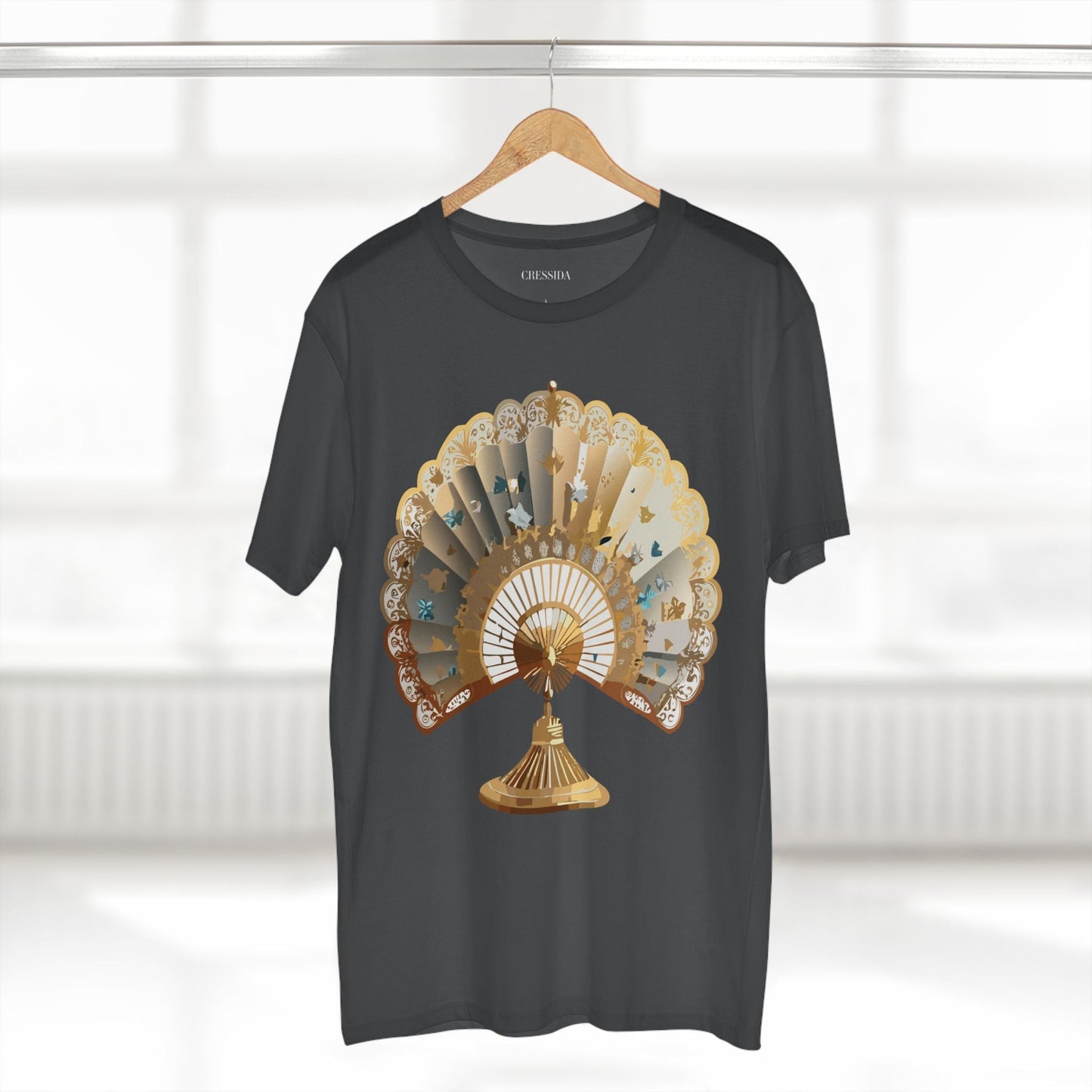 Antique Fan Graphic Design T-Shirt Unisex 100 Cotton Floral Carnival Artwork Tee 22