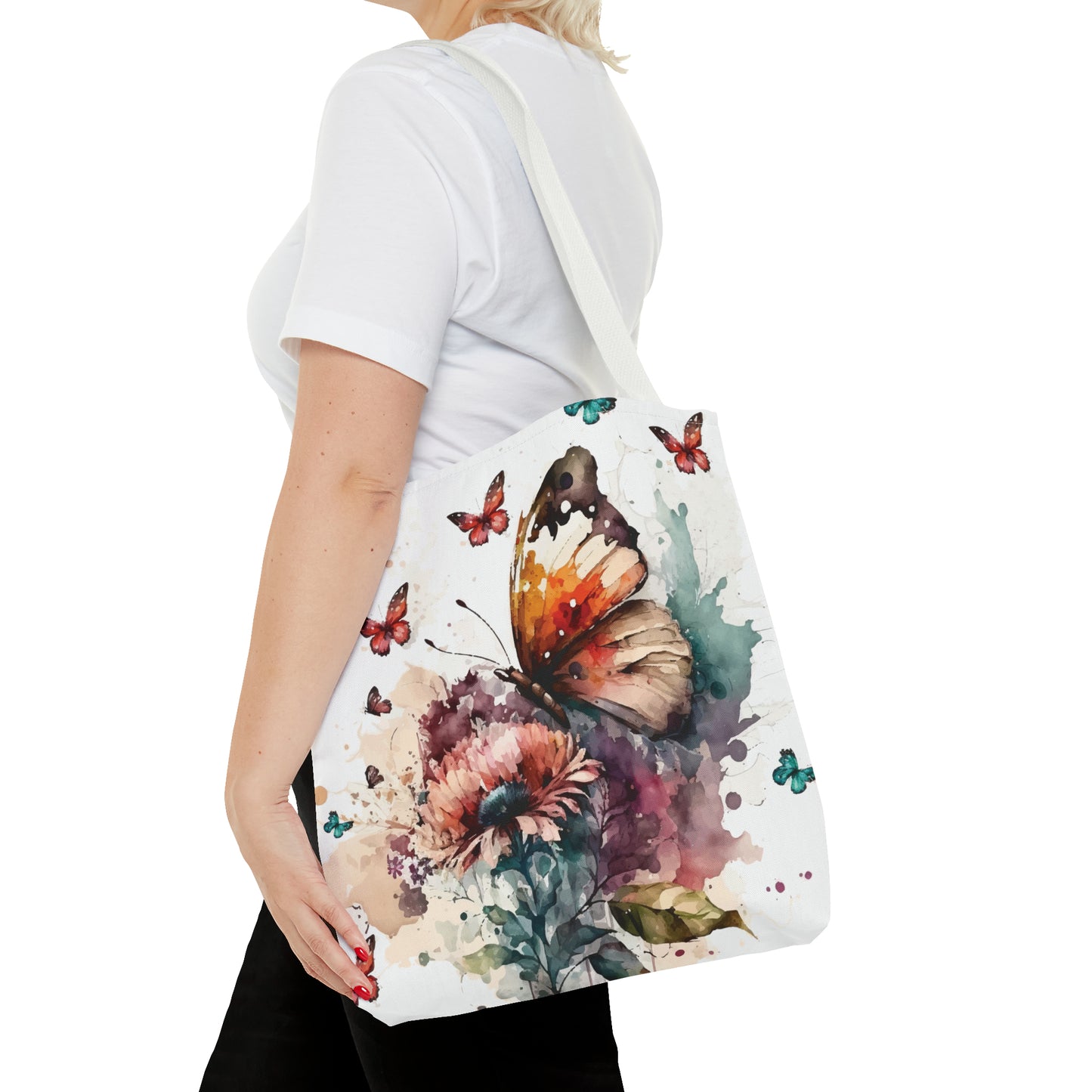 Canvas Bag with Butterfly Prints