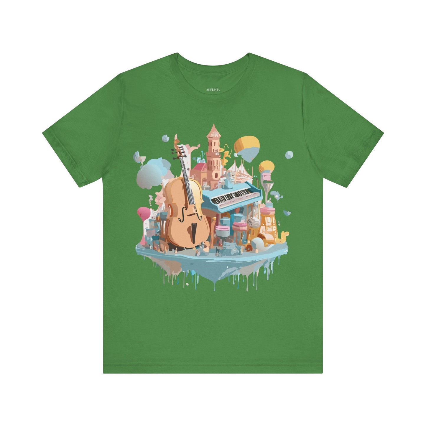 Music Graphic Tee Unisex Vintage Art Design By Adelpha Premium Short Sleeve T Shirt