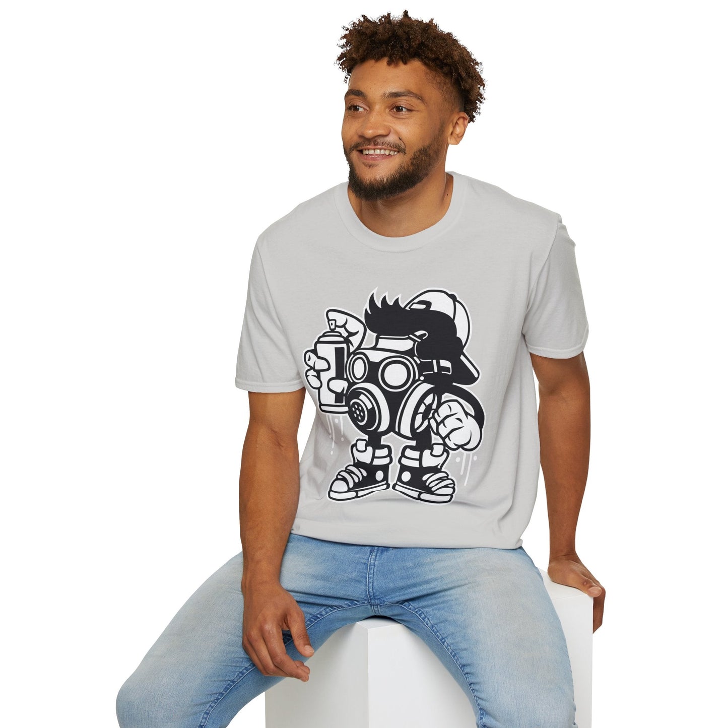 Cartoon T Shirt Unisex Animation Tee Funny Art Design Gildan Softstyle 64000 Ring Spun Cotton