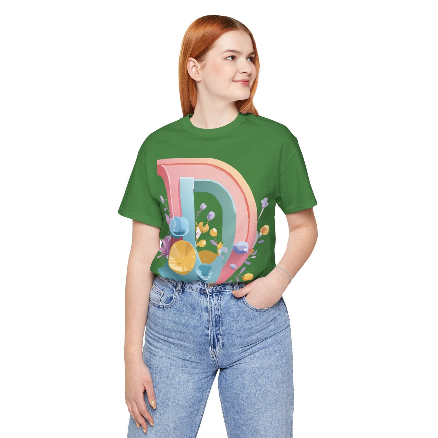 Letter D Shirt Unisex Jersey Graphic Tee From Adelpha With Vintage Inspired Artwork Short Sleeve