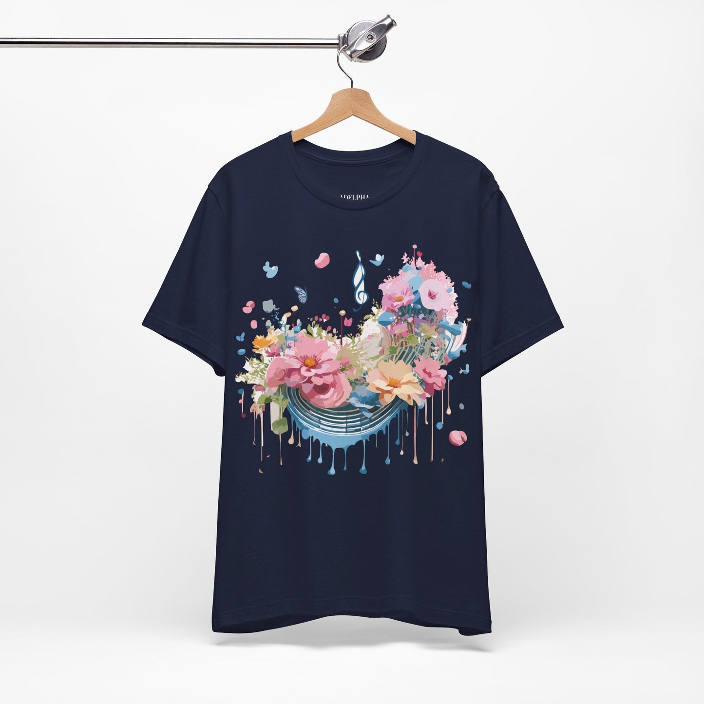 Music Graphic T Shirt Unisex Short Sleeve Jersey Tee Adelpha Vintage Inspired Art