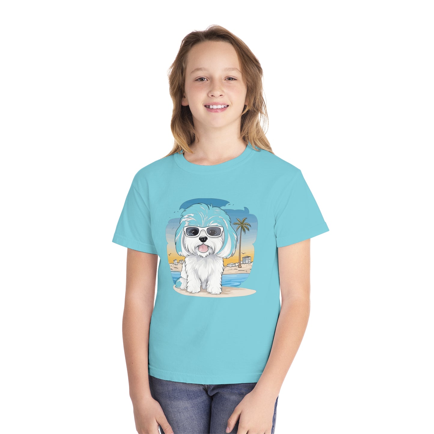 Youth Tee Shirt with Little Dog