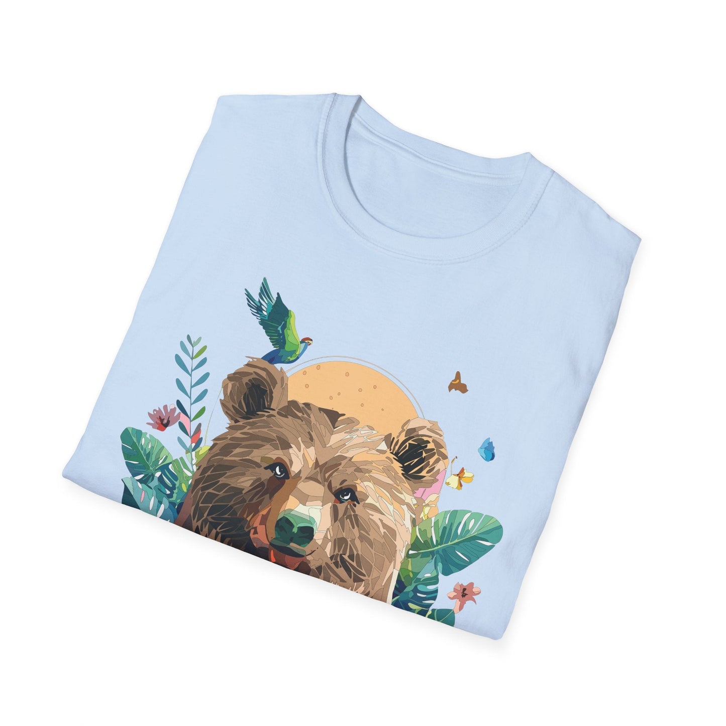 Bear T Shirt Unisex Graphic Tee Bear Lover Gift 100 Percent Ring Spun Cotton Softstyle 64000 Gildan