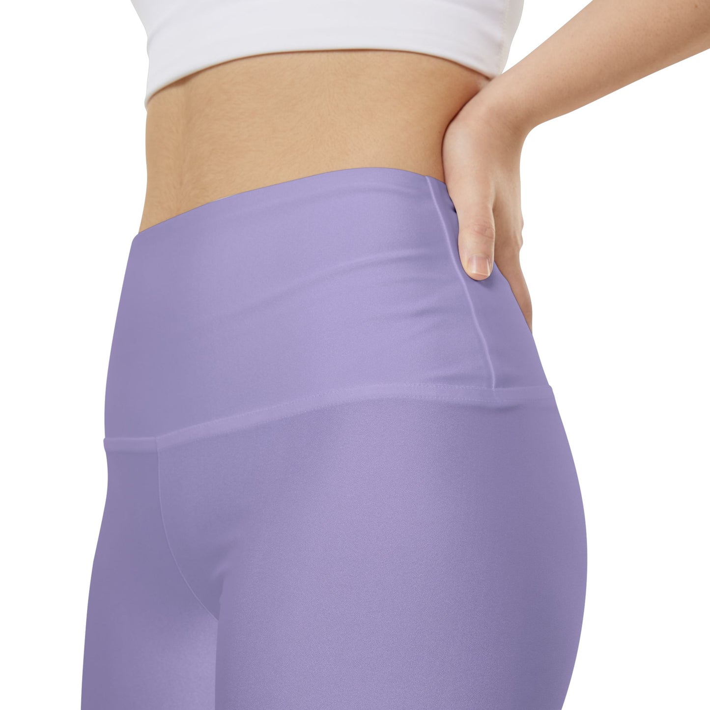 Lilac Mist Lilac Women's Workout Shorts – High-Waist Biker Shorts for Yoga & Gym