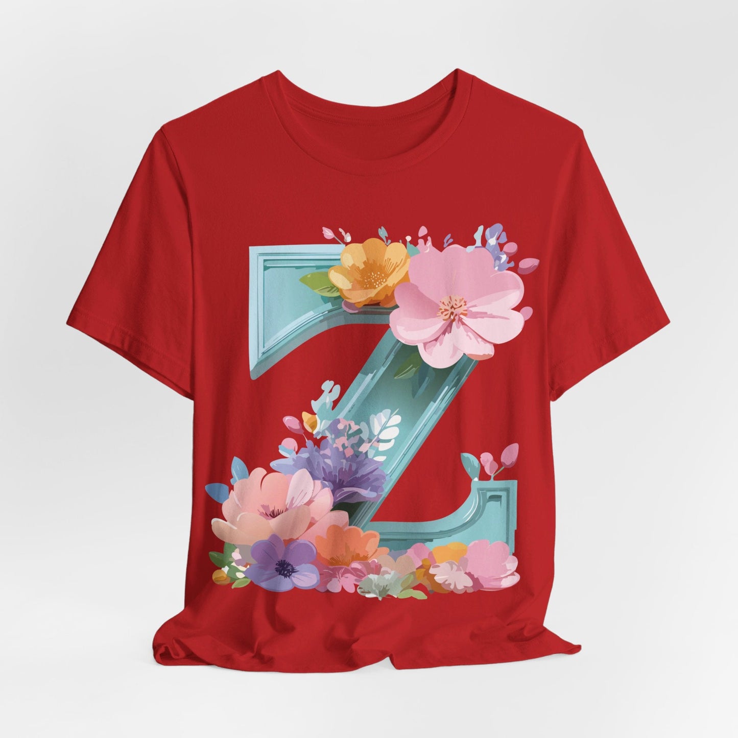 Letter Z Shirt Graphic Tee Unisex Jersey Short Sleeve By Adelpha Vintage Inspired Artwork