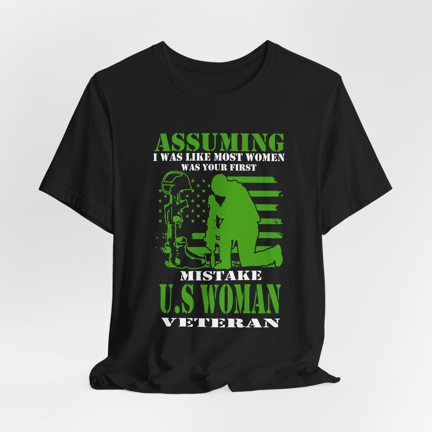 Army Veteran Patriotic Graphic Design Unisex Cotton T-Shirt v45