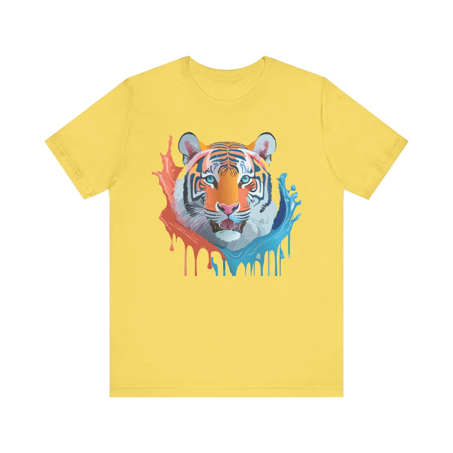 Unisex Tiger Tee, Animal Shirt, Tee Shirt with Tiger, Art T-Shirt, Animal Tees, Big Cat Shirt, Art Design T-Shirt 5