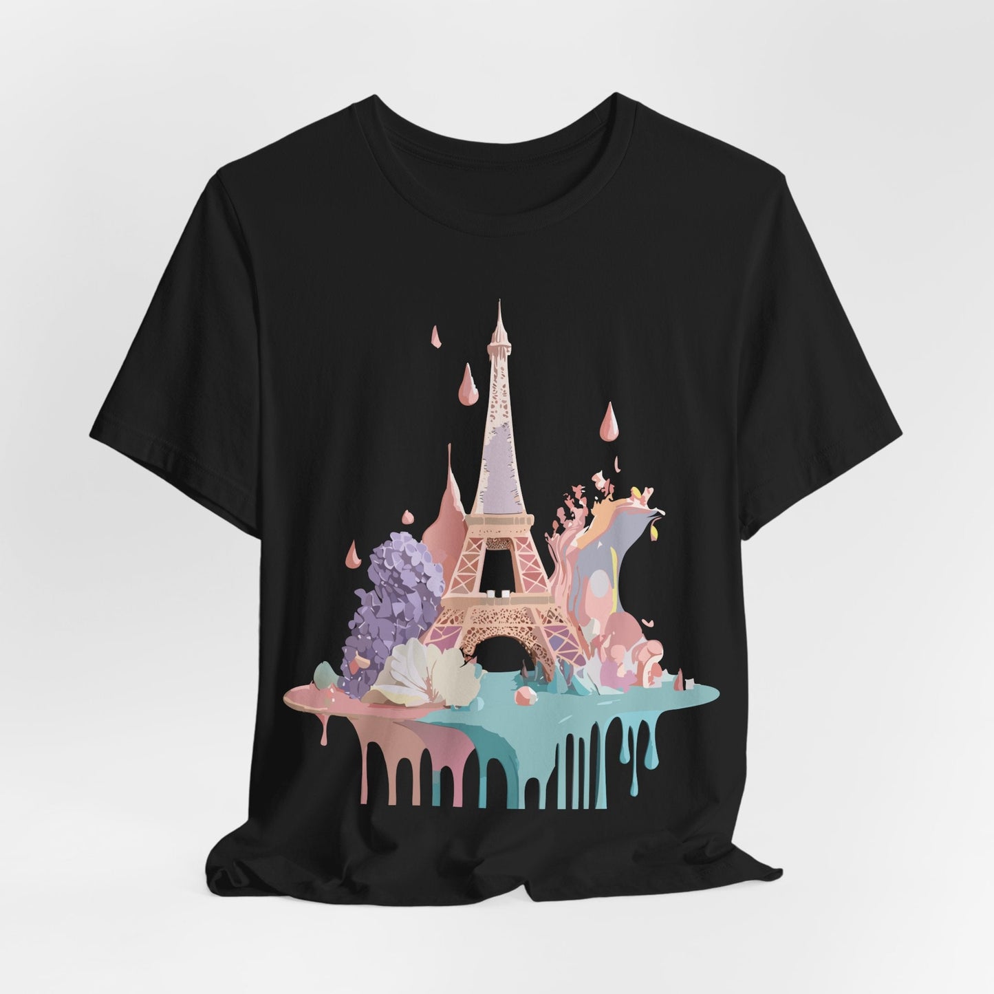 Paris Graphic Tee Unisex Short Sleeve Shirt With Vintage Inspired Adelpha Artwork