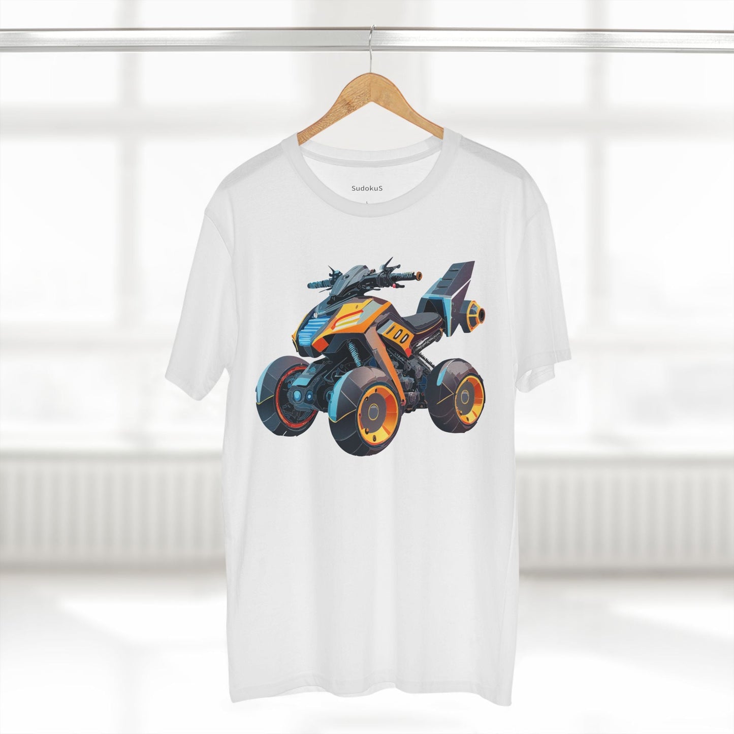 Moto Bike Graphic Unisex 100 Cotton Staple Tee 13