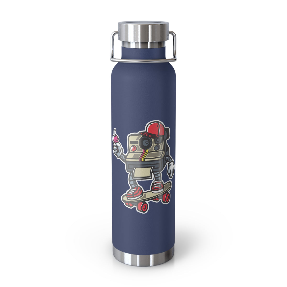 22oz Copper Insulated Water Bottle with Cartoon Design - CV106