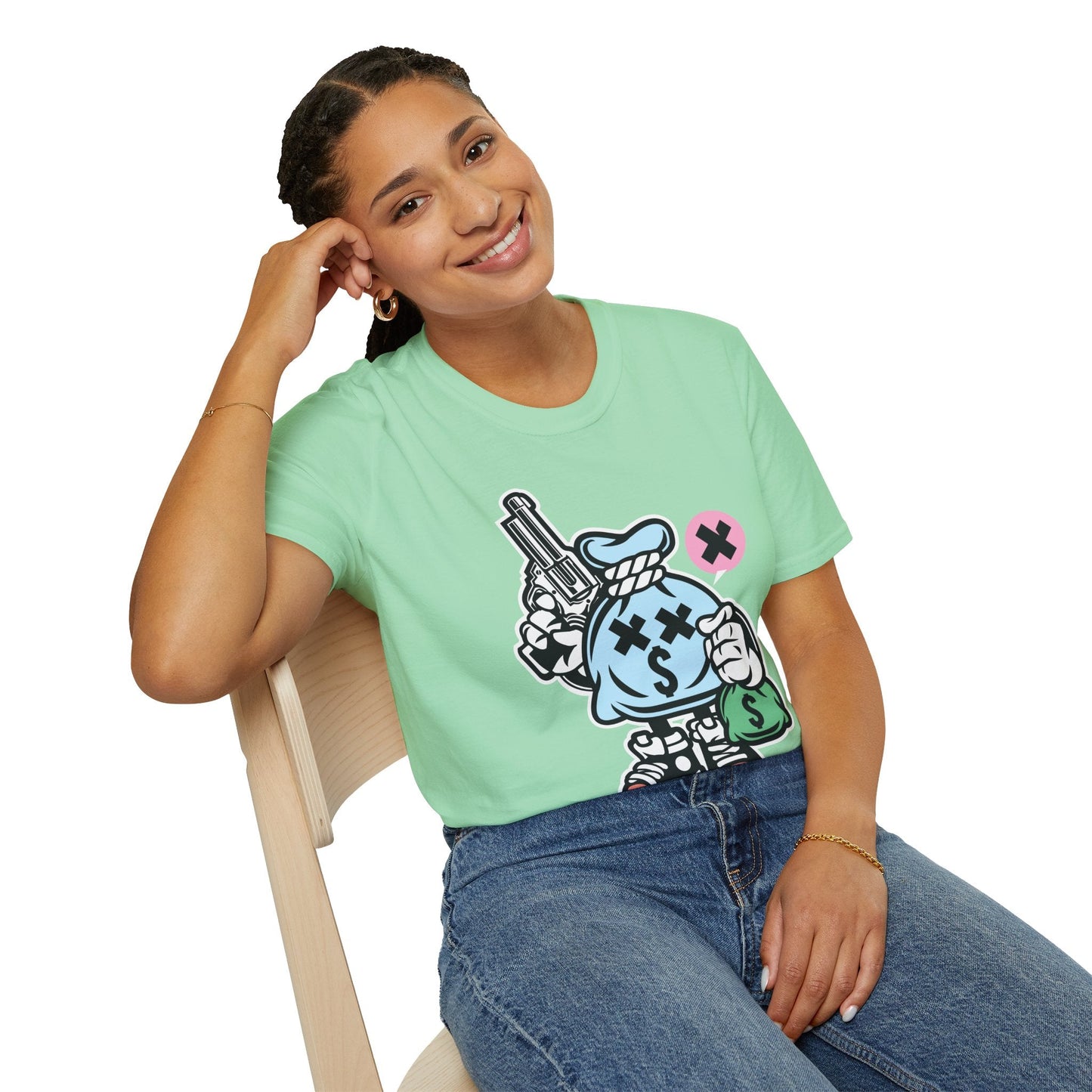Cartoon T Shirt Animation T Shirt Funny Tee Unisex Gildan Softstyle 64000 100 Percent Cotton
