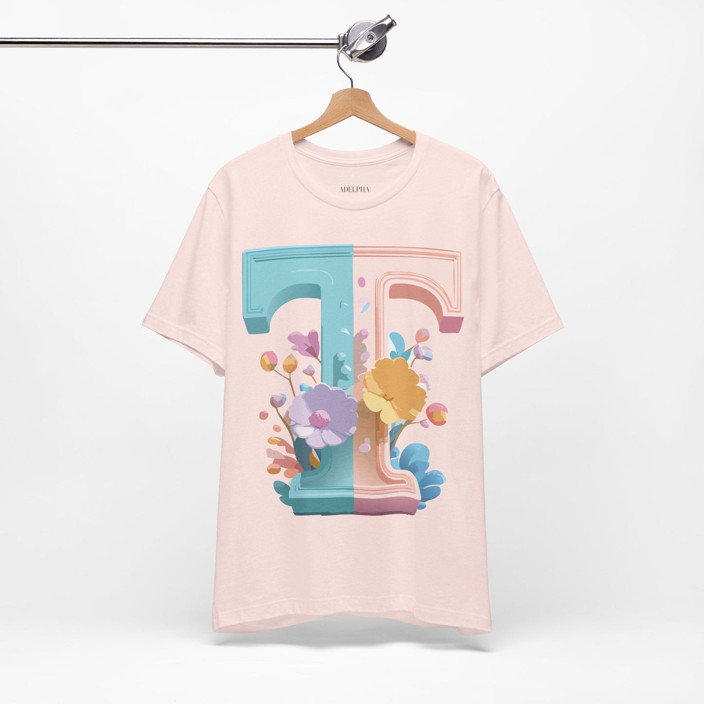 Adelpha Graphic Tee Unisex Short Sleeve Letter Shirt Featuring Vintage Inspired Artwork