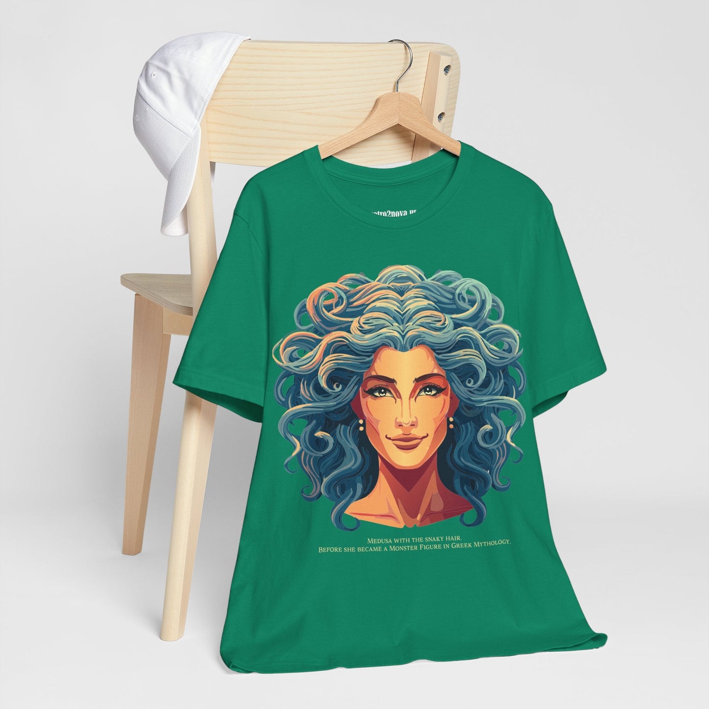 Medusa Goddess Shirt Unisex Graphic Tee by Retro2Nova Vintage Style Cotton Short Sleeve