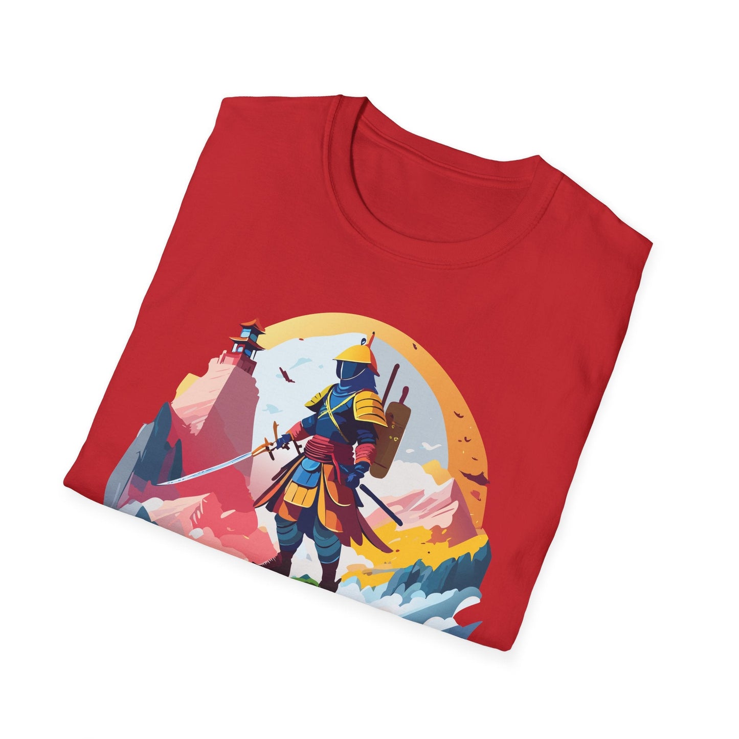 Samurai Unisex T Shirt Softstyle 64000 Short Sleeve Tee 100 Percent Cotton Breathable Comfort Fit