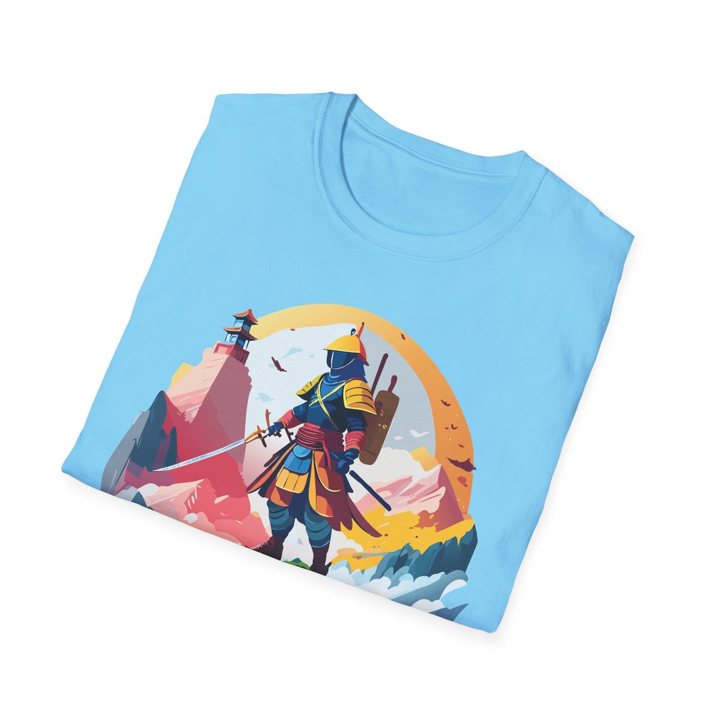 Samurai Unisex T Shirt Softstyle 64000 Short Sleeve Tee 100 Percent Cotton Breathable Comfort Fit