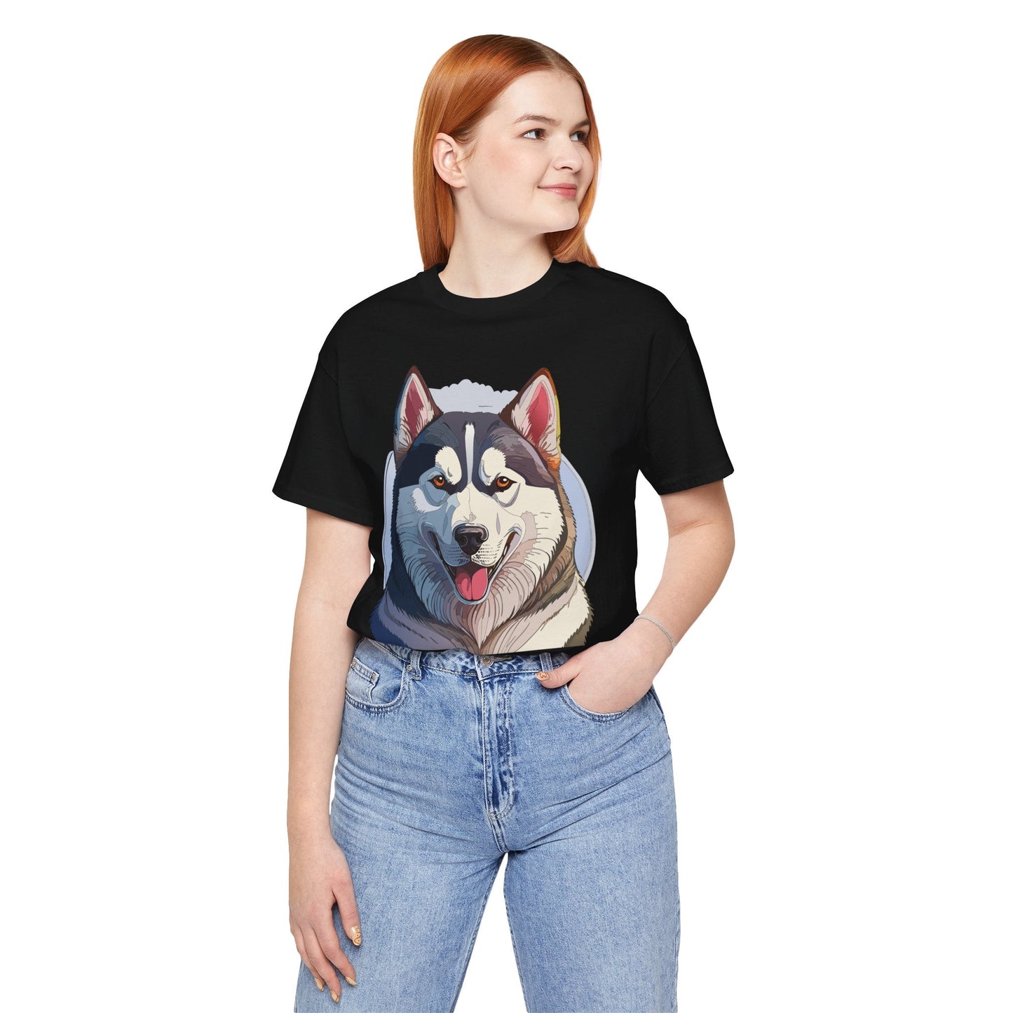 Unisex Animal Shirt Art Design Tee With Wild Animals Graphic Print Short Sleeve Style