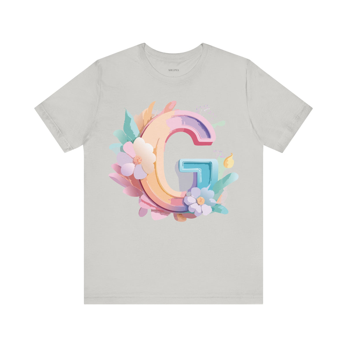 Letter G Graphic Unisex Cotton Bella+Canvas Tee with Art Letter Design