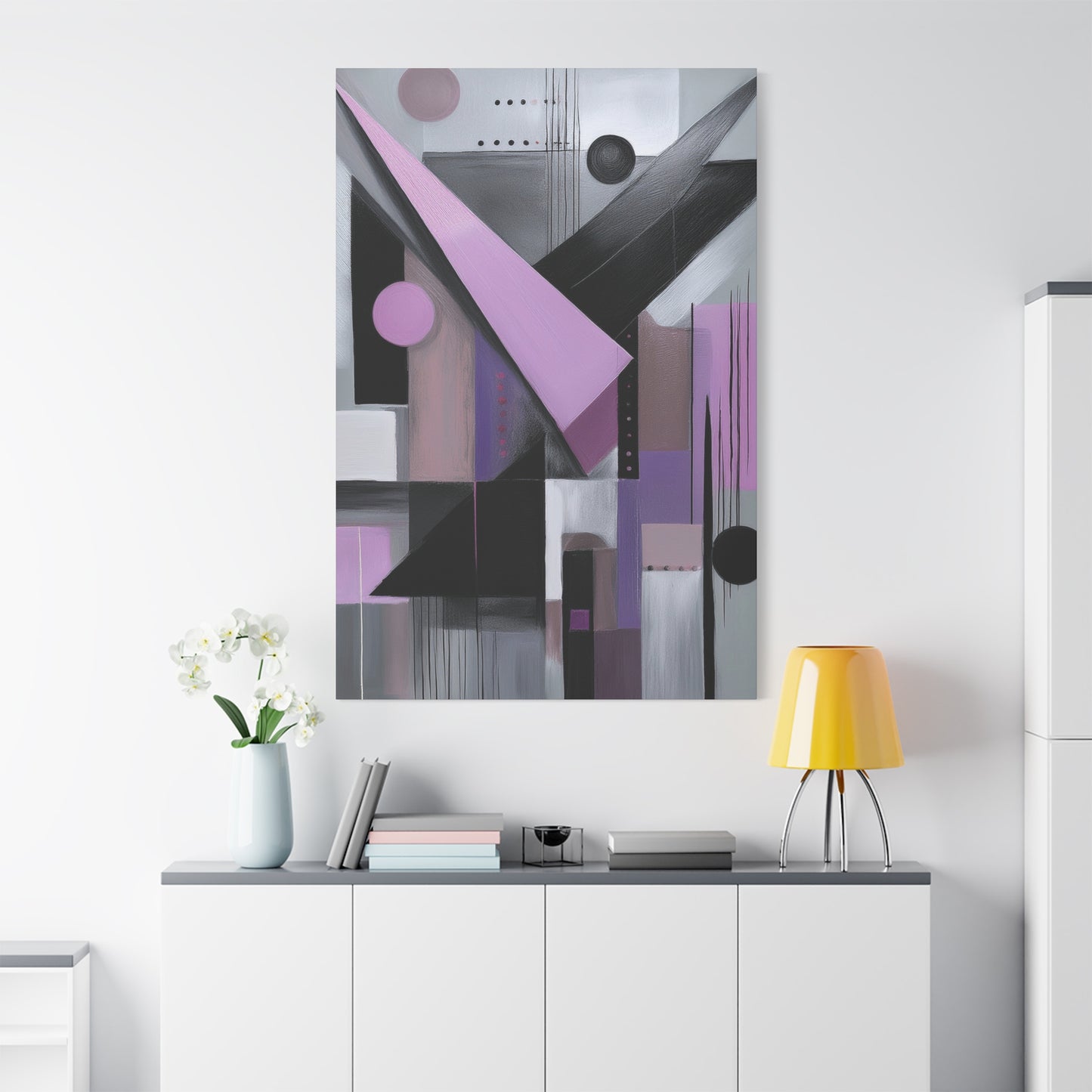 Abstract Geometric Painting Print Canvas 20x24,20x30,24x30 24x32,24x36,30x40 32x48,36x48,40x60 Pine-Wood Inner Frame ABS-43