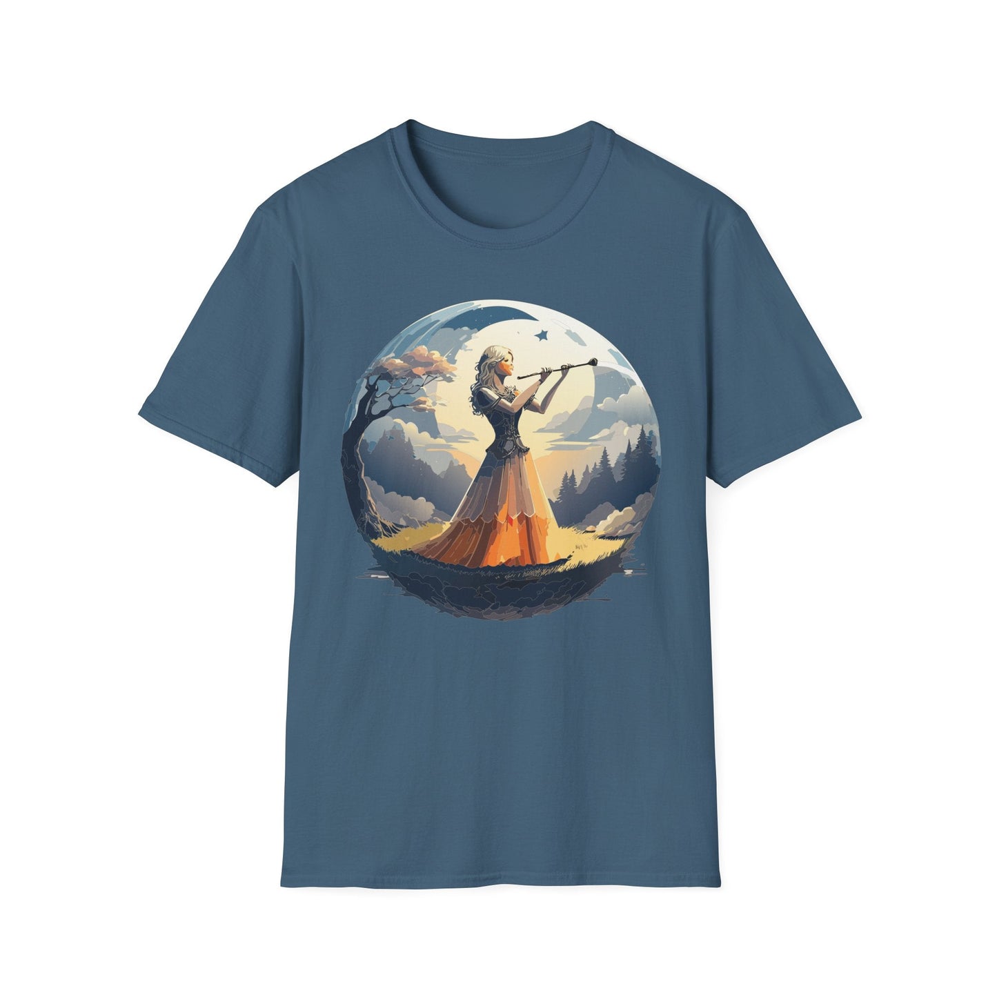 Unisex Softstyle Graphic T Shirt 100 Percent Ring Spun Cotton Art Design Tee For Women