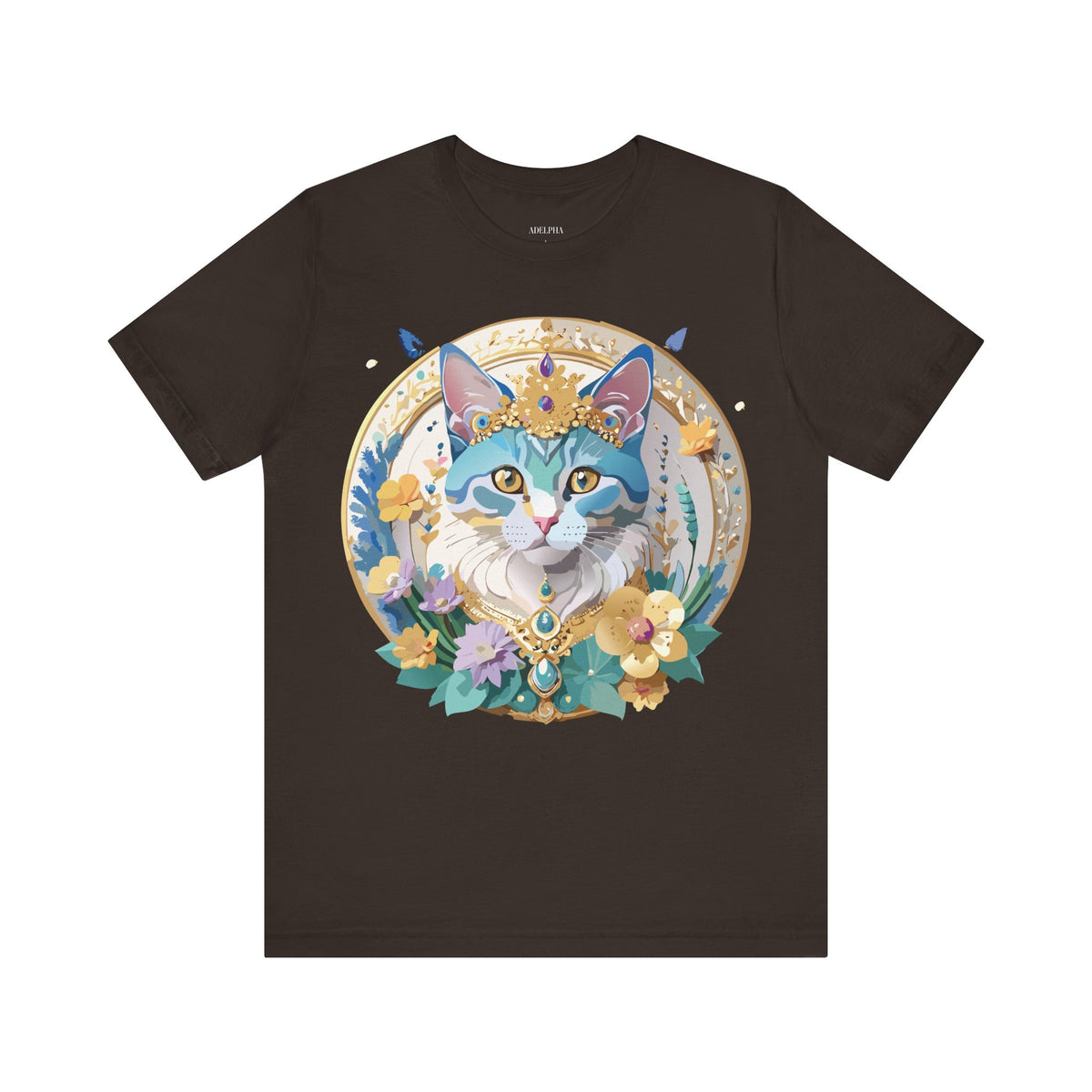 Medallion Graphic Unisex Cotton Bella+Canvas Tee with Floral Art Design m68