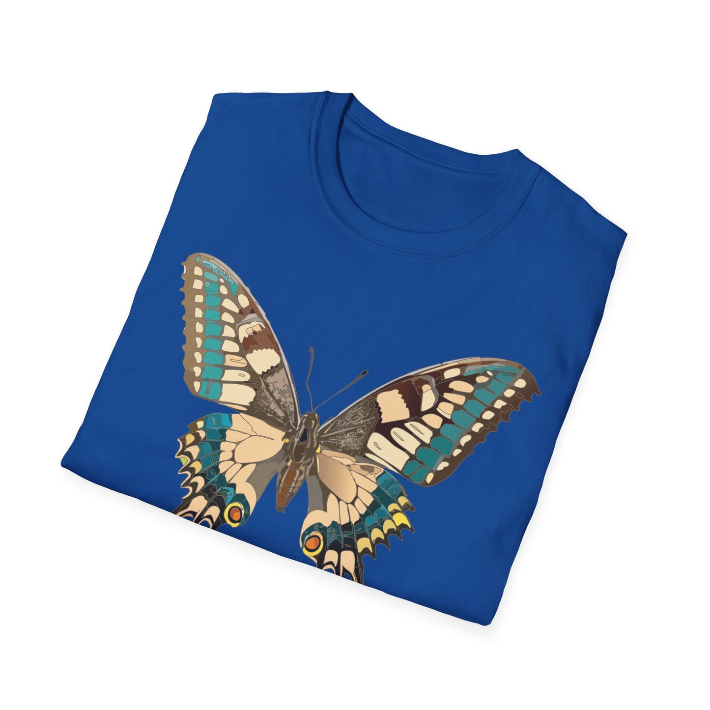 Unisex Butterfly T Shirt Softstyle 64000 Ring Spun Cotton Lightweight Tee Breathable Everyday Comfort
