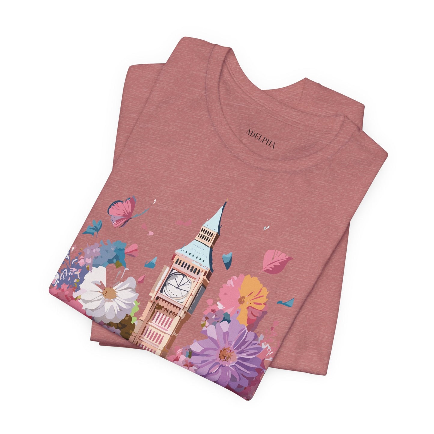 Adelpha London Tourist Unisex Graphic Tee Vintage Inspired Art Design Short Sleeve Shirt