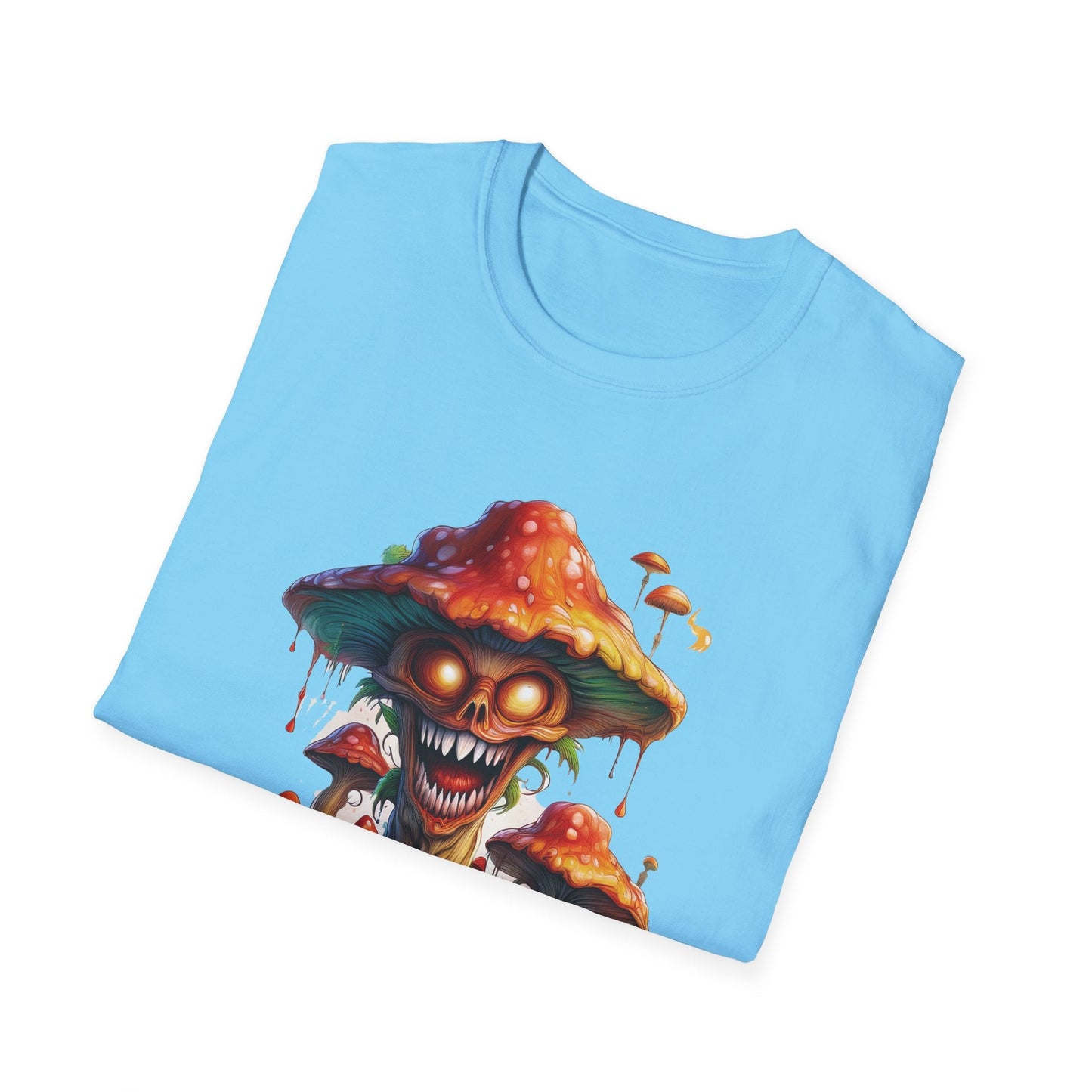 Mashroom Tee Shirt Unisex Softstyle 64000 100% Ring Spun Cotton with Funny Mushroom Artwork