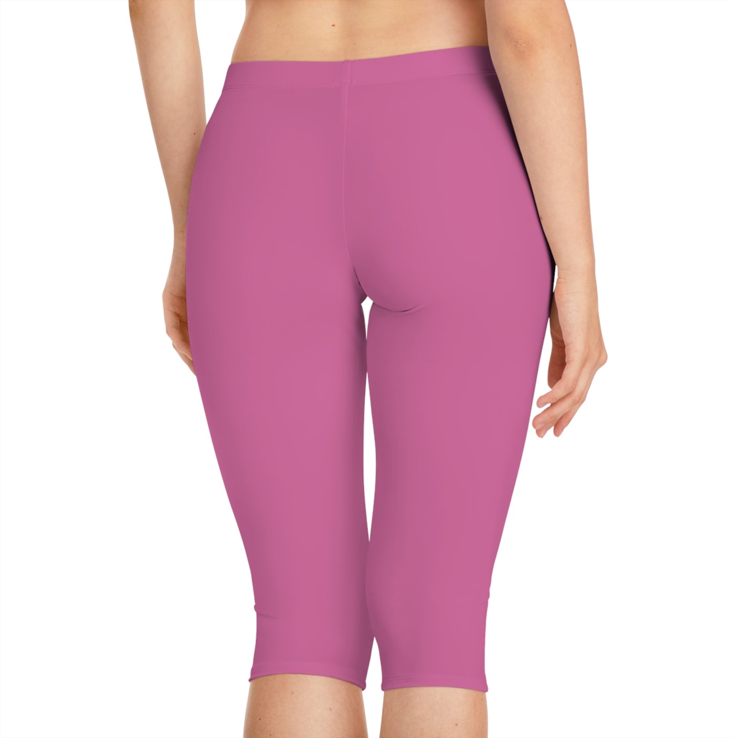 Pink Color Capri Leggings, Pink Capri Leggings 21