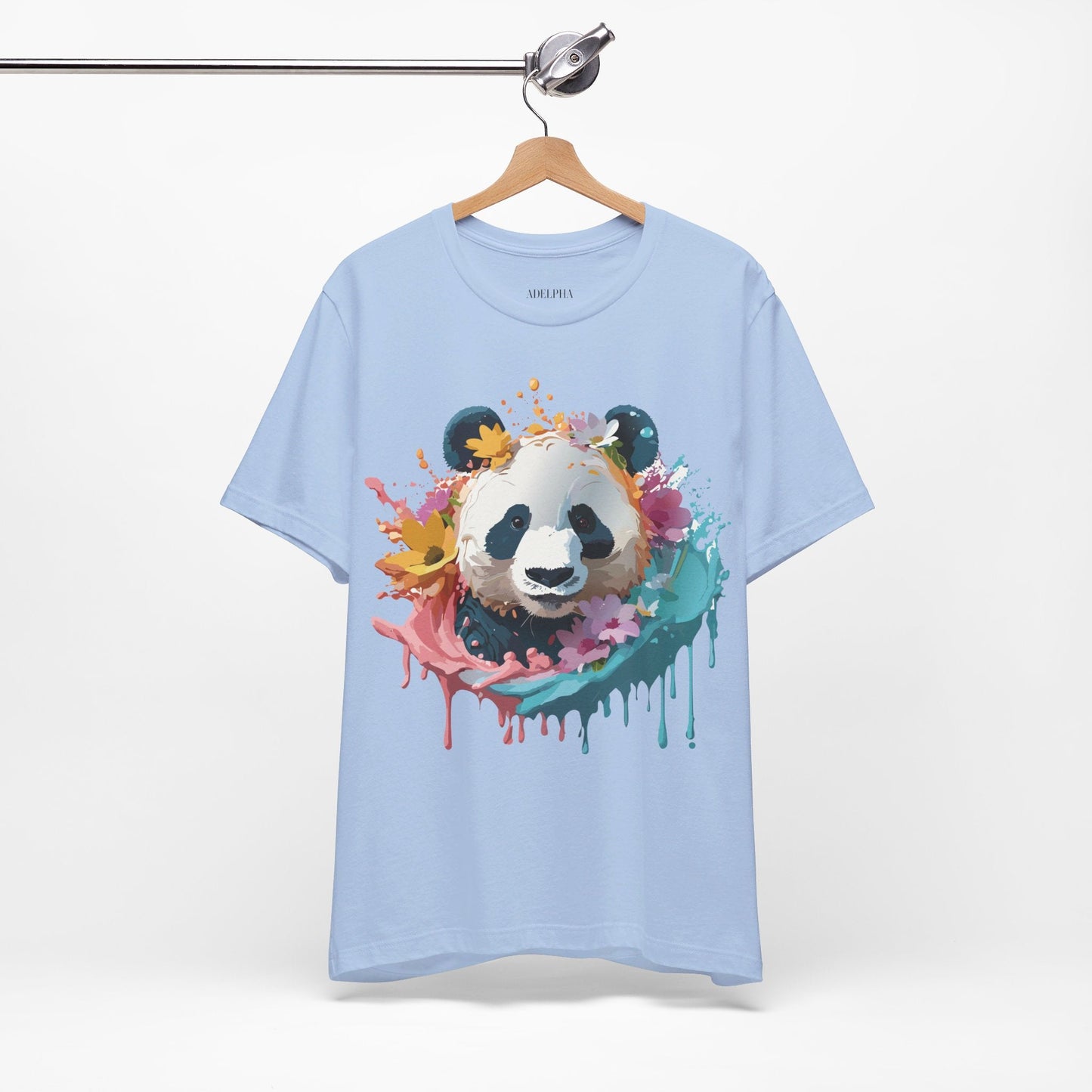 Panda Graphic Tee Unisex Jersey Short Sleeve Art Design Shirt By Adelpha Premium Casual Wear