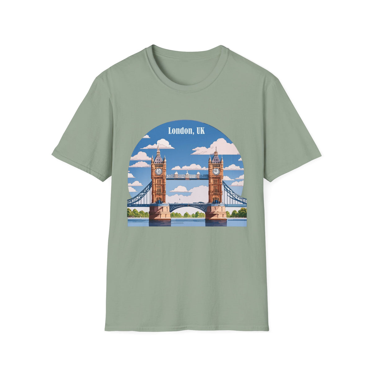 London Tower Bridge Illustration T-Shirt | London, UK skyline tee