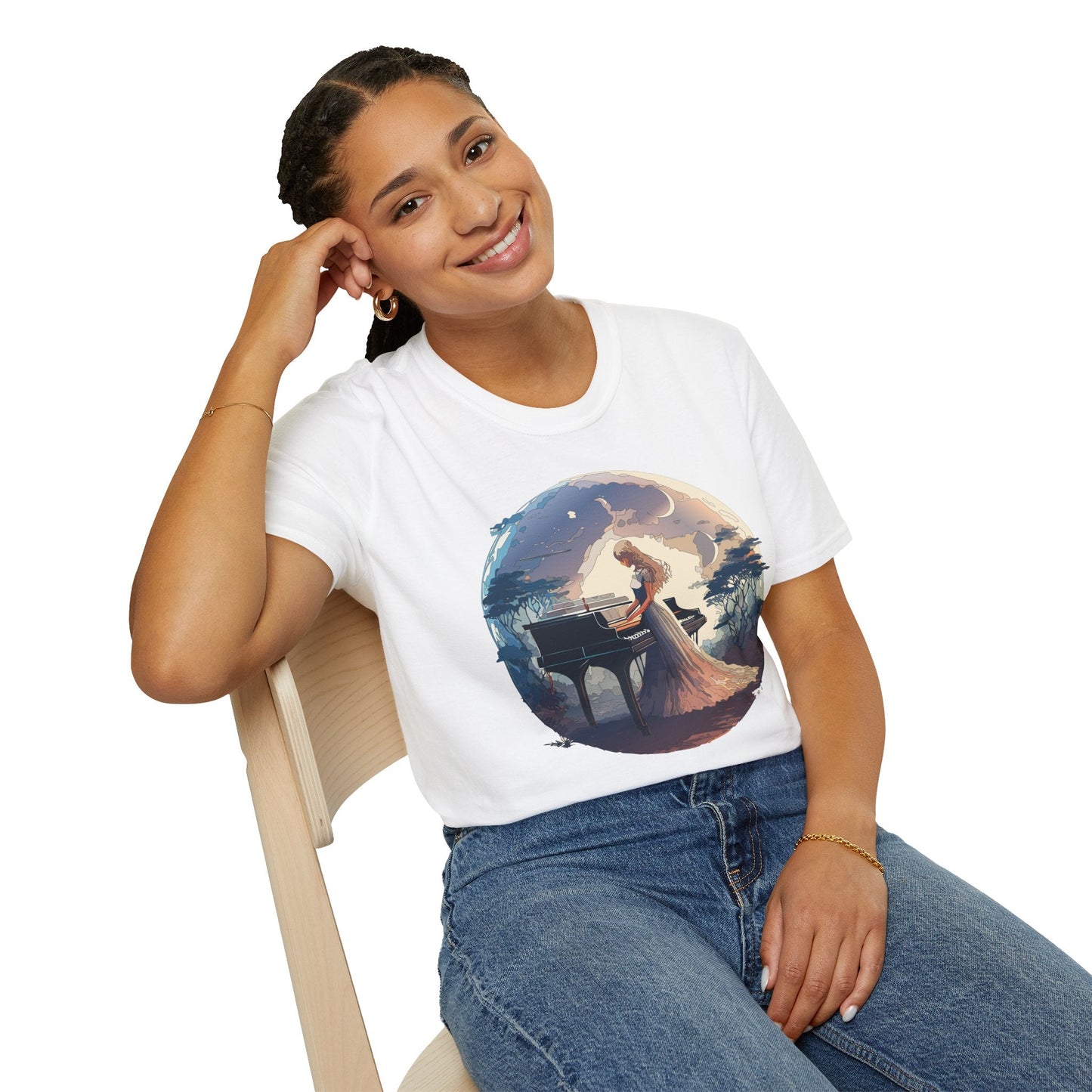 Womens Graphic T Shirts Art Design Shirt Unisex Softstyle Gildan 64000 Short Sleeve