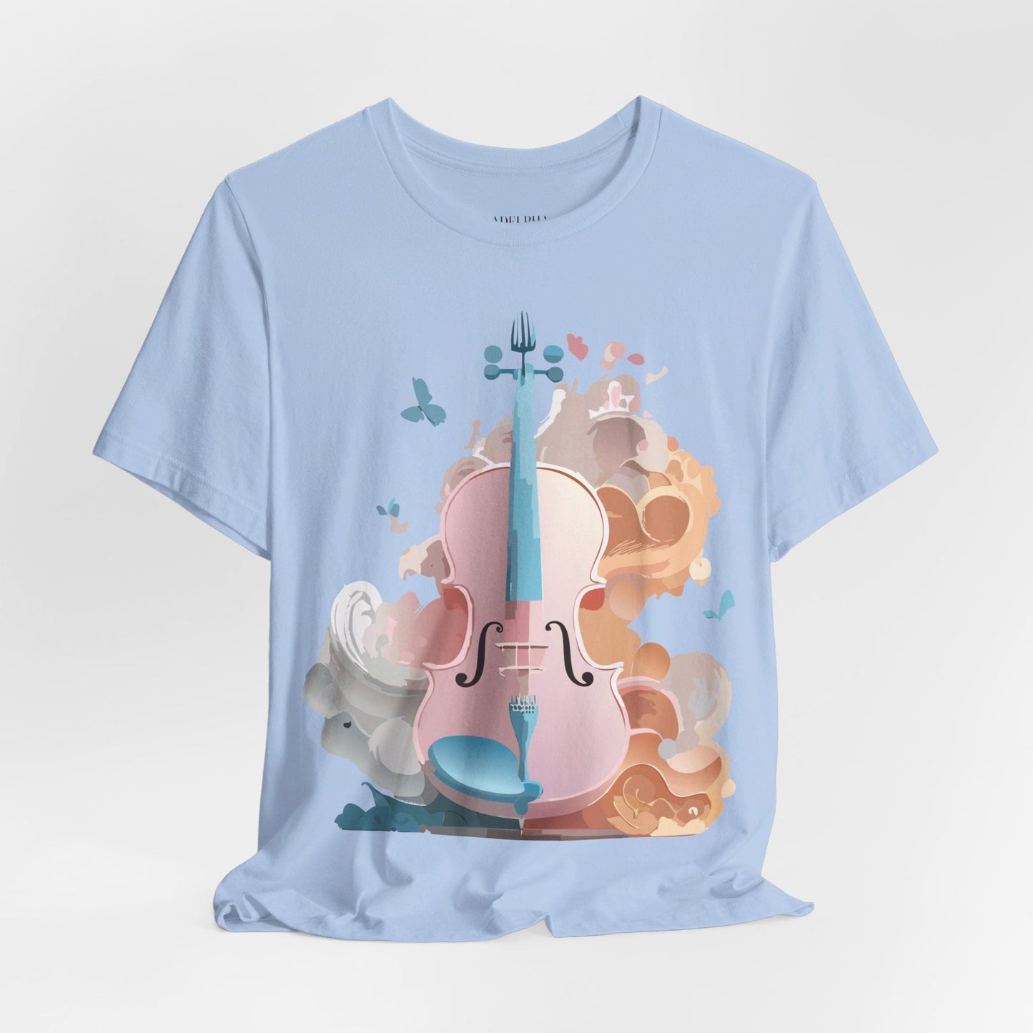 Music Graphic Unisex 100 Cotton Vintage Art with Musical Elements Tee 7