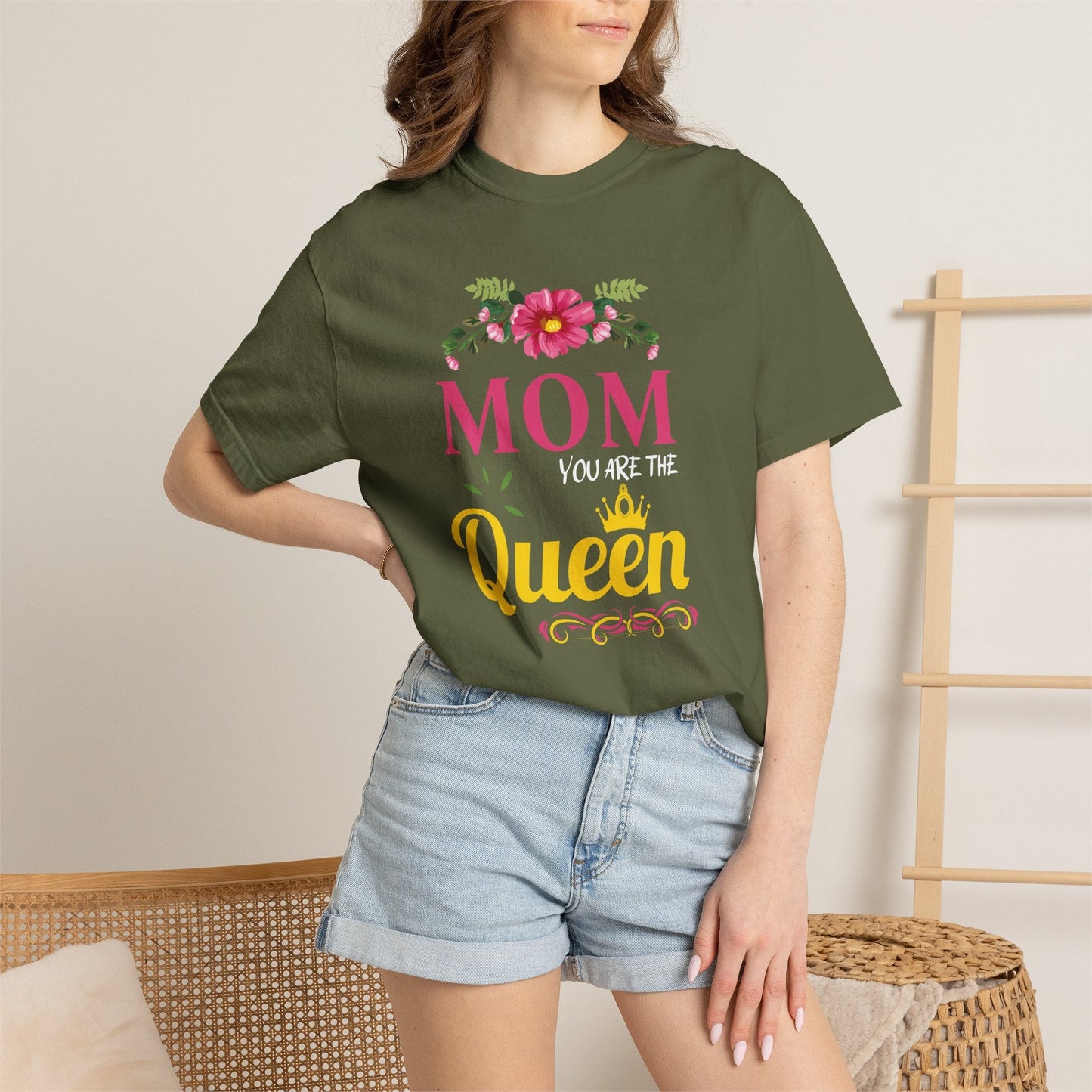 Mom T-shirt Mother's Day Mama Tee Unisex Comfort Colors Garment-Dyed Cotton h13