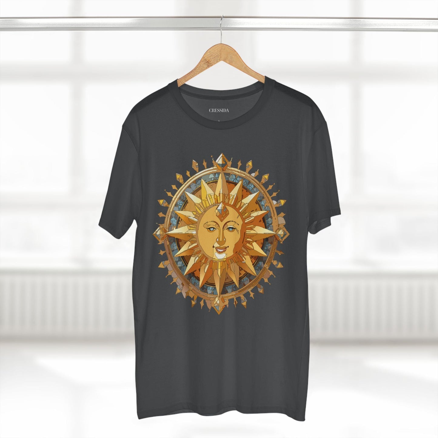 Gold Sun Graphic Unisex 100 Cotton T-Shirt with Golden Art Design 16