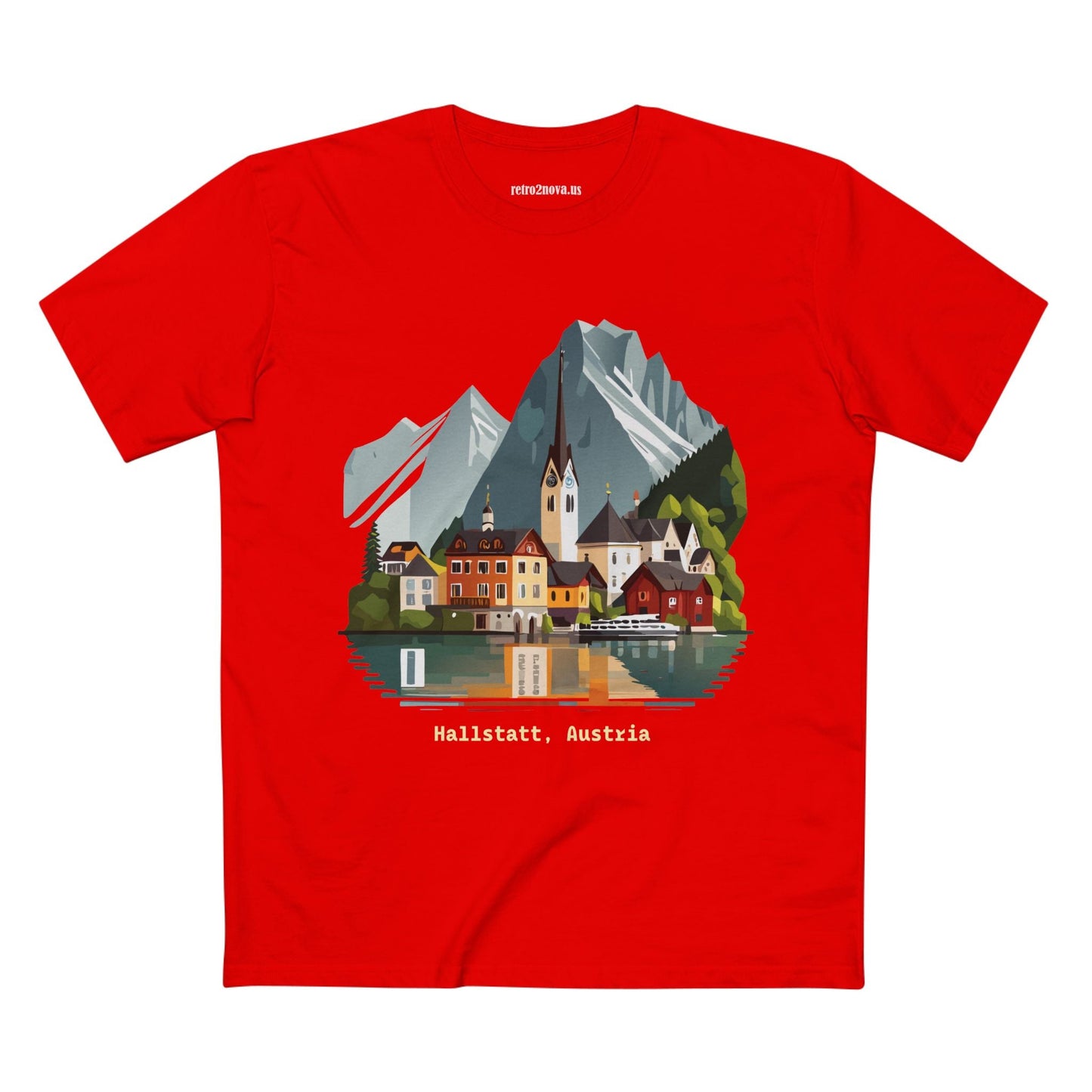 Austria Travel Shirt Unisex Premium Cotton Tee With Original Art Design Retro2Nova Collection