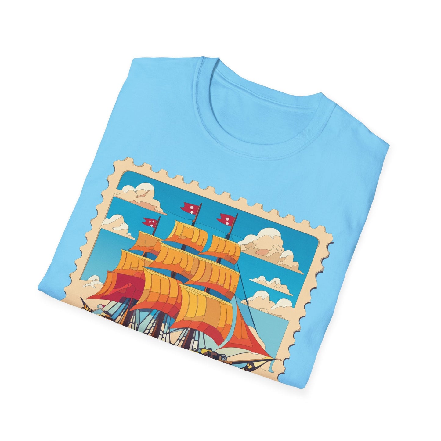 Unisex Softstyle Frigate Ship T Shirt 100 Percent Ring Spun Cotton Gildan 64000 Tee