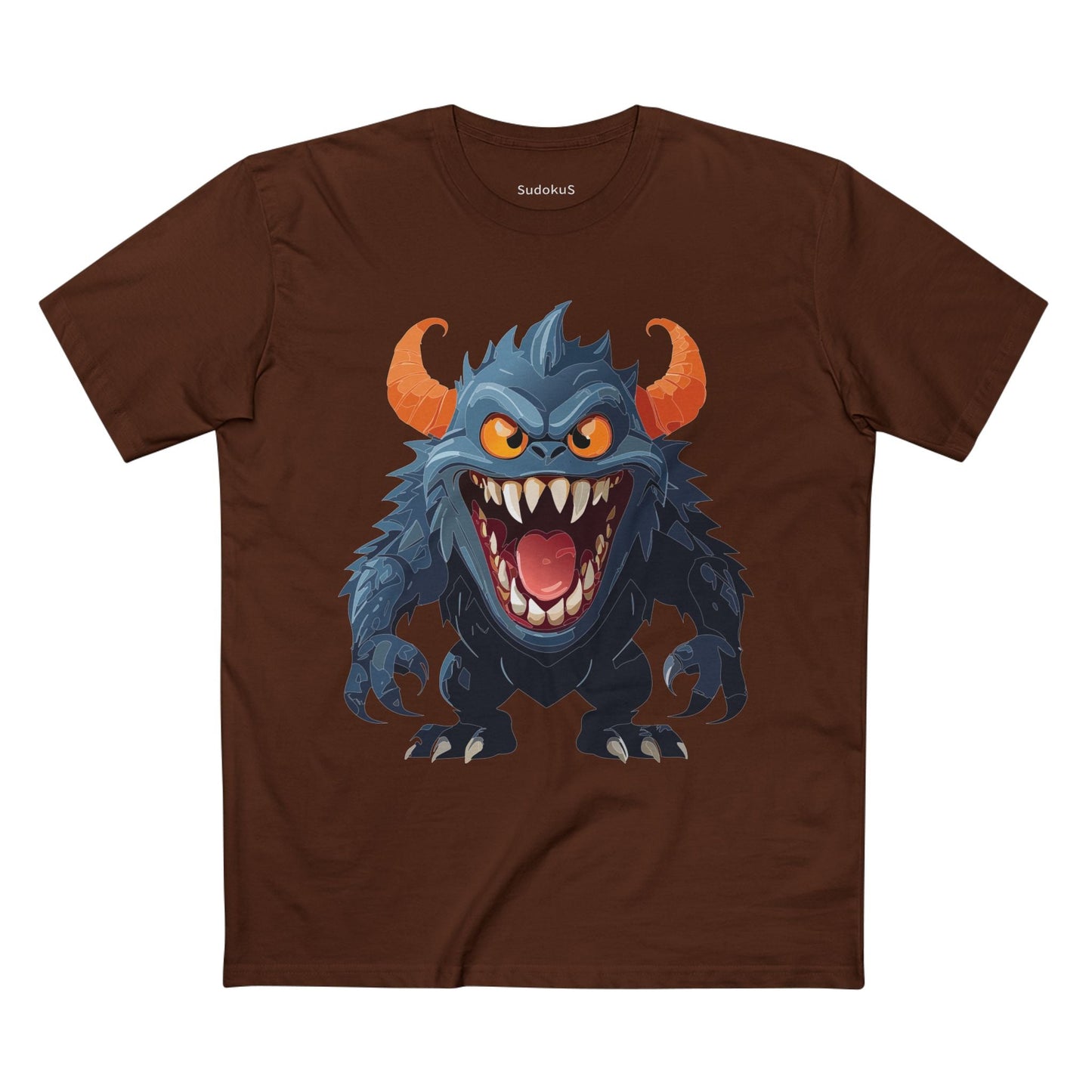 Cartoon Monsters Graphic Unisex 100 Cotton Staple Tee 30