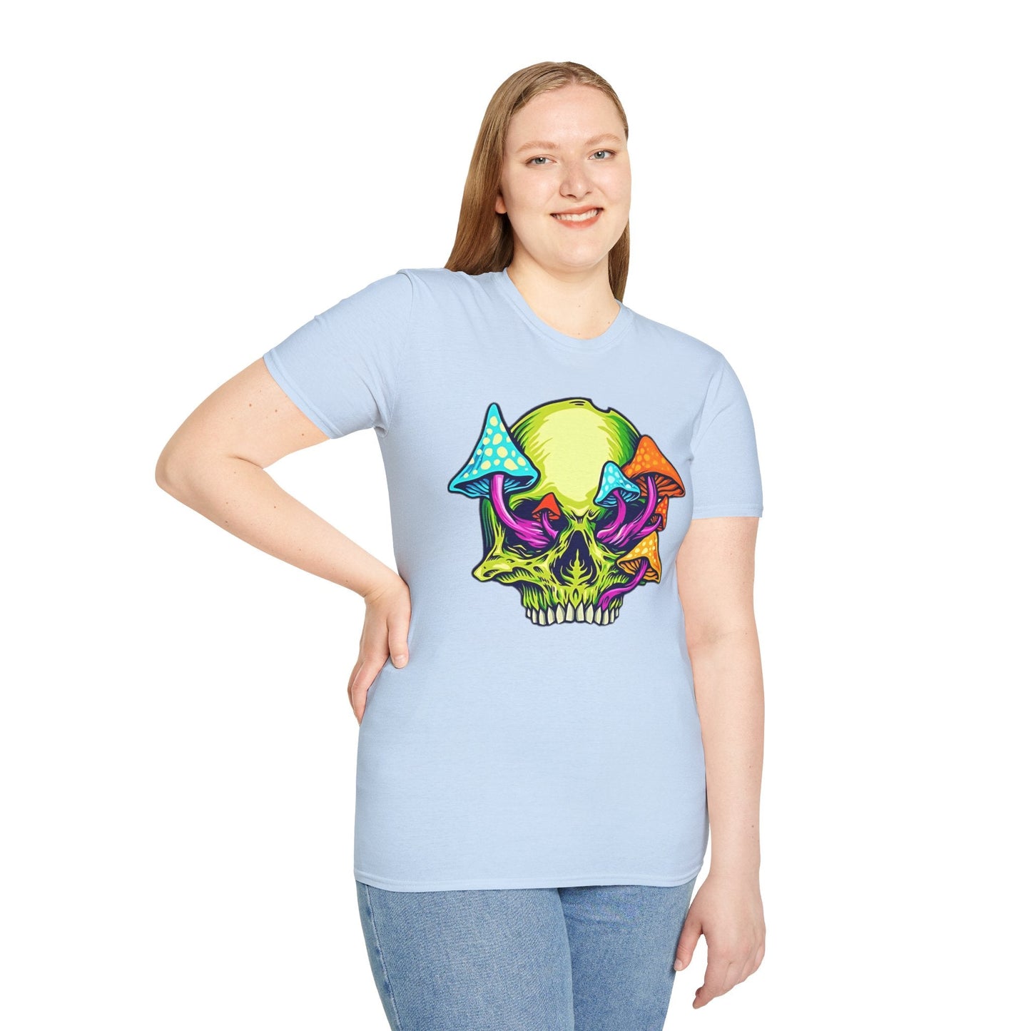 Skull Graphic Unisex Cotton T-shirt with Skeleton Artwork Design 19