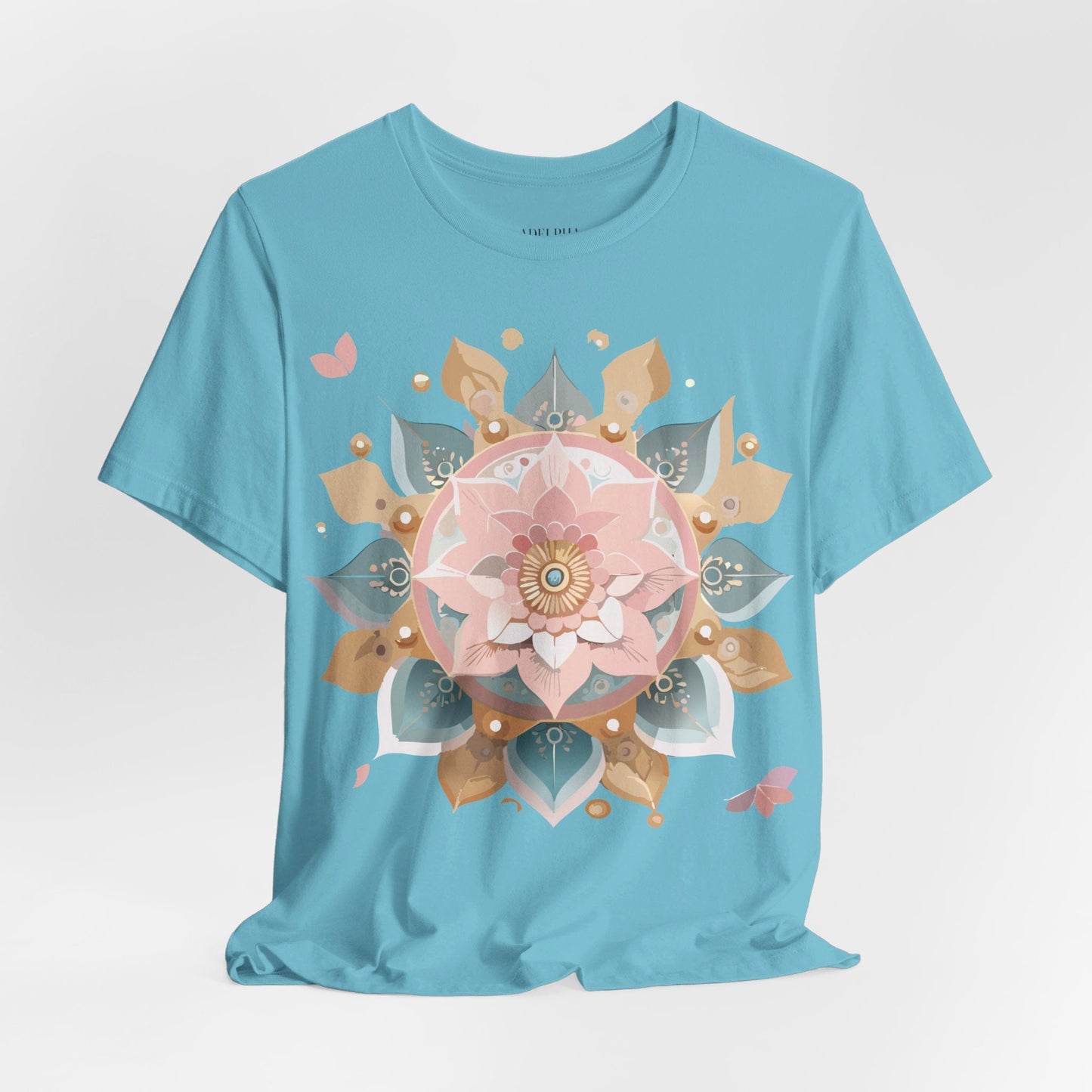 Mandala Shirt Unisex Graphic Tee By Adelpha With Vintage Inspired Artwork Short Sleeve Jersey