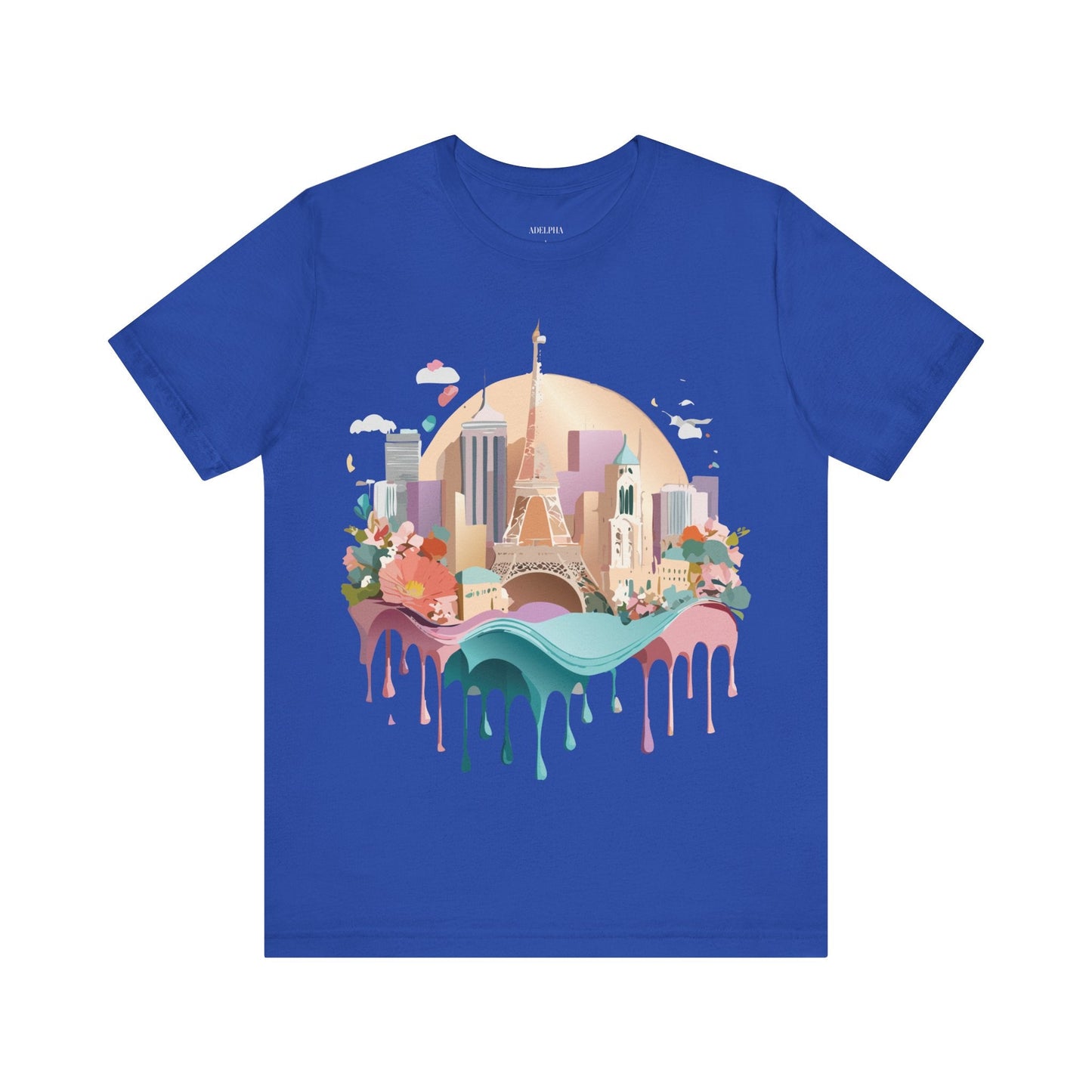 Adelpha Paris Graphic Tee Unisex Short Sleeve Shirt With Vintage Art Design Apparel