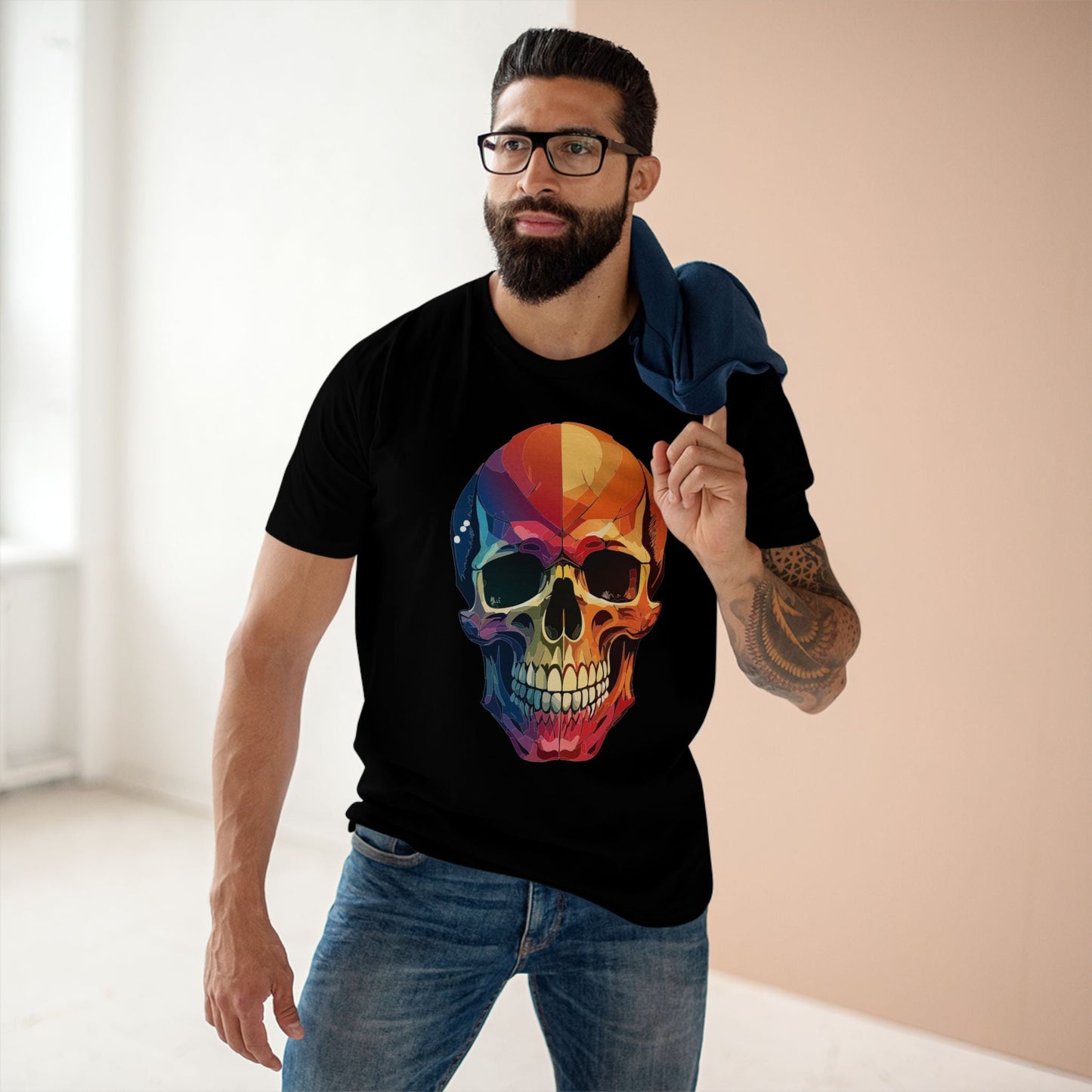 Skull Shirt Unisex Premium Cotton Tee With Original Skull Art From Retro2Nova Art Collection